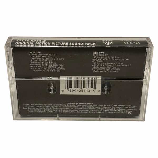 •COLORS - ORIGINAL MOTION PICTURE SOUNDTRACK• ~1988 OG CANADIAN PRESSING~ (CASSETTE TAPE)