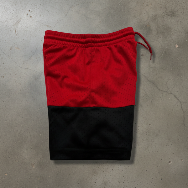 *AIR JORDAN* (RED-BLACK) ACTIVEWEAR SHORTS (GIRL-BOYS)