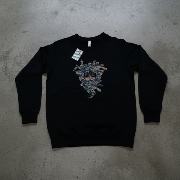 *CROOKS & CASTLES* (BLACK) ~BANDUSA~ CREWNECK SWEATSHIRT FOR WOMEN