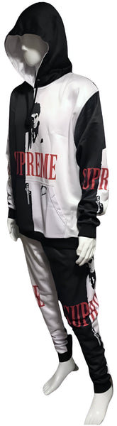 ^$UPR3M3 SCARFACE^ JOGGER SWEATSUIT (HOODED) (FLEECY SOFT LINED)