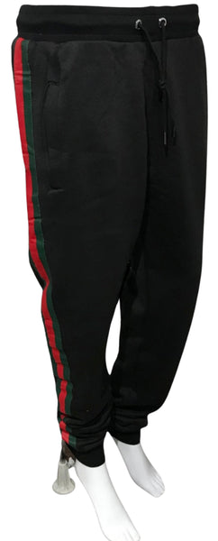 ^GVCC!^ (BLACK-MULTI) LUXURY EMBROIDERED JOGGER SWEATPANTS