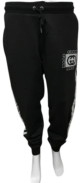 ^GVCC!^ (BLACK) LUXURY EMBROIDERED JOGGER SWEATPANTS