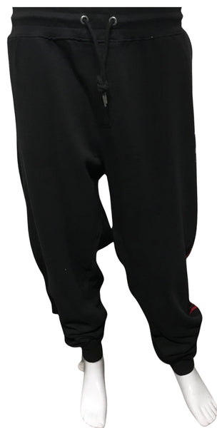 ^PARISH NATION^ (BLACK-RED) JOGGERS SWEATPANTS (BIG & TALL)