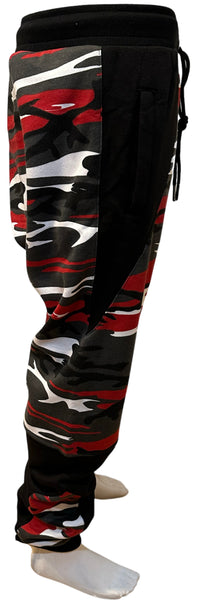 ^23 JORDAN^ (RED-CAMO) LUXURY JOGGER SWEATPANTS (EMBROIDERED)