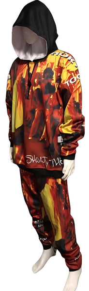 ^SHORTY THE PIMP^ ~1992 ALBUM COVER~ JOGGER SWEATSUIT (HOODED) (FLEECY SOFT LINED)