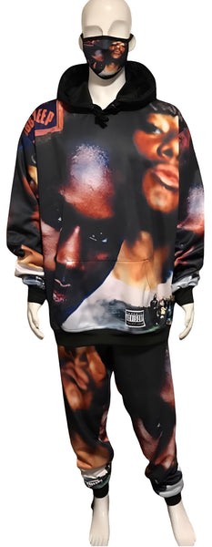 ^THE INFAMOUS^ ~1995 ALBUM COVER~ 3 PIECE JOGGER SWEATSUIT (HOODED) (FLEECY SOFT LINED)