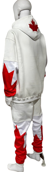 ^ALL HEART^ ~CANADIAN WORLD JUNIOR HOCKEY~ (WHITE-RED) HOODED SWEATSUITS