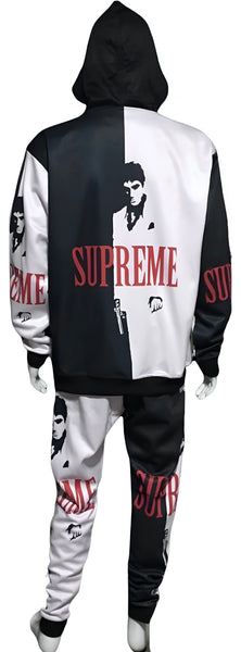 ^$UPR3M3 SCARFACE^ JOGGER SWEATSUIT (HOODED) (FLEECY SOFT LINED)