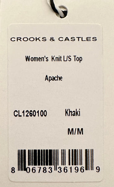 *CROOKS & CASTLES* (BROWN-MULTI) ~APACH~ KNIT TOP FOR WOMEN