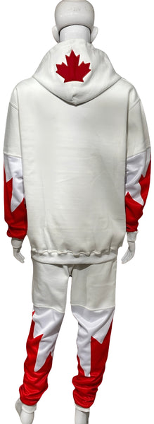 ^ALL HEART^ ~CANADIAN WORLD JUNIOR HOCKEY~ (WHITE-RED) HOODED SWEATSUITS