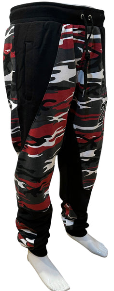 ^23 JORDAN^ (RED-CAMO) LUXURY JOGGER SWEATPANTS (EMBROIDERED)