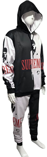 ^$UPR3M3 SCARFACE^ JOGGER SWEATSUIT (HOODED) (FLEECY SOFT LINED)