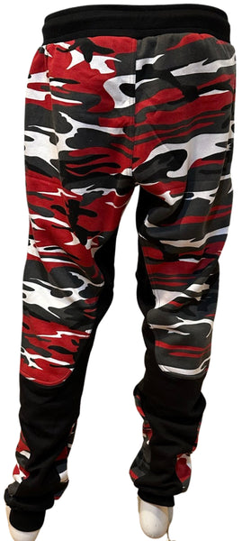 ^23 JORDAN^ (RED-CAMO) LUXURY JOGGER SWEATPANTS (EMBROIDERED)