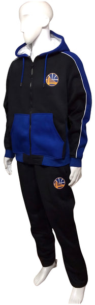 ^GOLDEN STATE WARRIORS^ (ZIPWAY) MEN'S GAME DAY ~BREAKAWAY~ ZIP UP HOODED SWEATSUITS