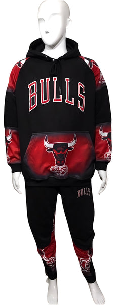 ^BULLS^ (WINDY CITY) *CUT & SEW* LUXURY JOGGER SWEATSUITS