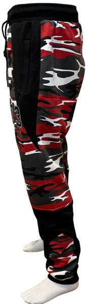 ^23 JORDAN^ (RED-CAMO) LUXURY JOGGER SWEATPANTS (EMBROIDERED)