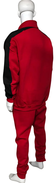 ^23^ (RED-BLACK) ZIP UP TRACKSUITS (CUT & SEW)