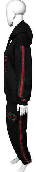 ^GVCC!^ (BLACK-MULTI) LUXURY EMBROIDERED SWEATSUITS