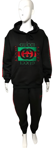 ^GVCC!^ (BLACK-MULTI) LUXURY EMBROIDERED SWEATSUITS