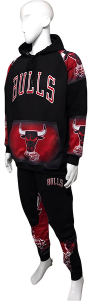 ^BULLS^ (WINDY CITY) *CUT & SEW* LUXURY JOGGER SWEATSUITS