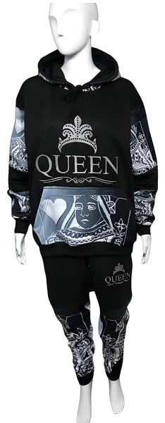 ^QUEEN OF HEARTS^ LUXURY JOGGER SWEATSUITS~ (CUT & SEW) (EMBROIDERED LOGO)