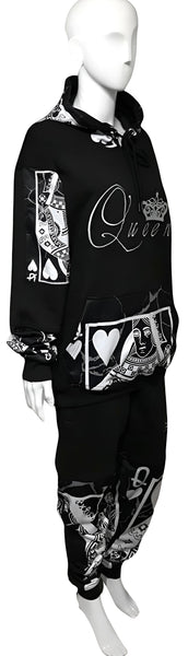 ^QUEEN OF HEARTS^ LUXURY JOGGER SWEATSUITS (CUT & SEW)(EMBROIDERED LOGO)