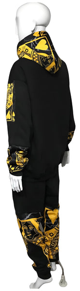 ^QUEEN OF HEARTS^ LUXURY *GOLD* CUT & SEW SWEATSUITS (EMBROIDERED LOGOS)