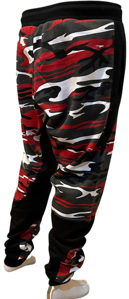 ^23 JORDAN^ (RED-CAMO) LUXURY JOGGER SWEATPANTS (EMBROIDERED)