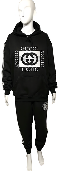 ^GVCC!^ (BLACK) LUXURY EMBROIDERED SWEATSUITS