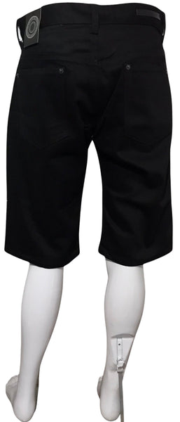 ^MAXI MILIAN^ (BLACK) ~YEAR OF THE CRANE~ DENIM SHORTS (SLIM FIT) (EMBROIDERED)