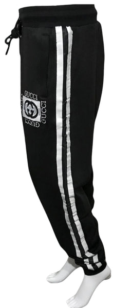 ^GVCC!^ (BLACK) LUXURY EMBROIDERED JOGGER SWEATPANTS