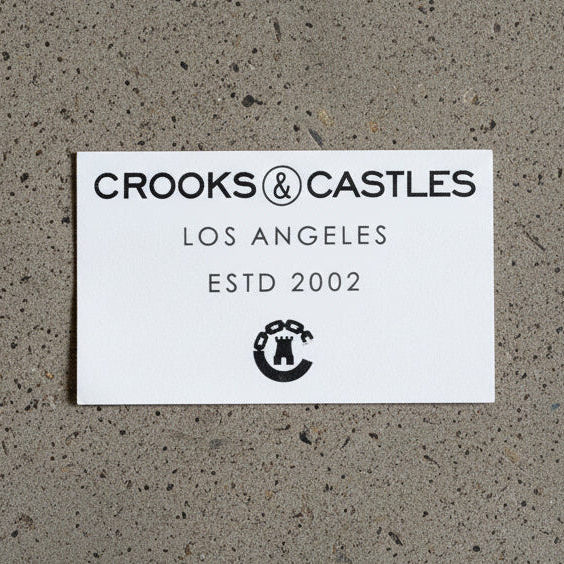 *CROOKS & CASTLES* (BLACK) COTTON SHORTS FOR MEN (EMBROIDERED LOGO)