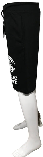 ^CROOKS & CASTLES^ (BLACK) ~PUBLIC ENEMY~ COTTON SHORTS FOR MEN (COLLABS)