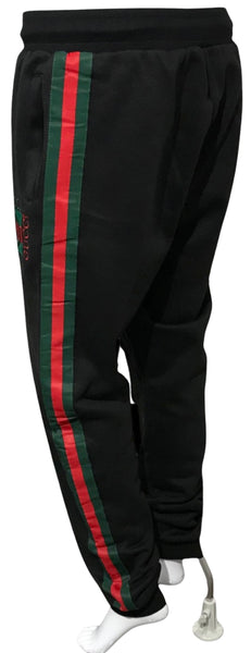 ^GVCC!^ (BLACK-MULTI) LUXURY EMBROIDERED JOGGER SWEATPANTS