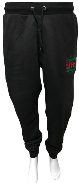 ^GVCC!^ (BLACK-MULTI) LUXURY EMBROIDERED JOGGER SWEATPANTS