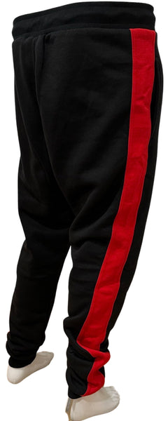 ^CHICAGO 23^ (BLACK-RED) JOGGER SWEATPANTS (EMBROIDERED)