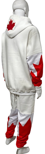 ^ALL HEART^ ~CANADIAN WORLD JUNIOR HOCKEY~ (WHITE-RED) HOODED SWEATSUITS