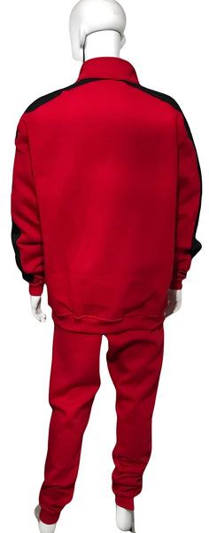 ^23^ (RED-BLACK) ZIP UP TRACKSUITS (CUT & SEW)