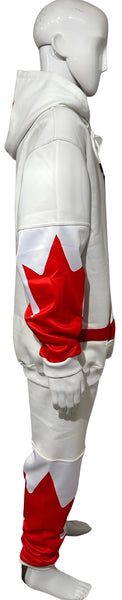 ^ALL HEART^ ~CANADIAN WORLD JUNIOR HOCKEY~ (WHITE-RED) HOODED SWEATSUITS