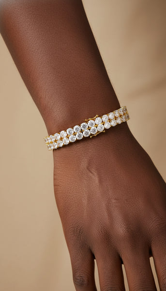 2 ROW 8” BRACELETS (PRONG SET)