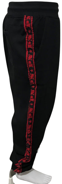 ^PARISH NATION^ (BLACK-RED) JOGGERS SWEATPANTS (BIG & TALL)