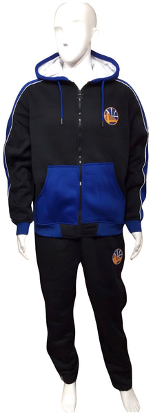 ^GOLDEN STATE WARRIORS^ (ZIPWAY) MEN'S GAME DAY ~BREAKAWAY~ ZIP UP HOODED SWEATSUITS