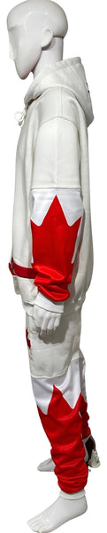 ^ALL HEART^ ~CANADIAN WORLD JUNIOR HOCKEY~ (WHITE-RED) HOODED SWEATSUITS