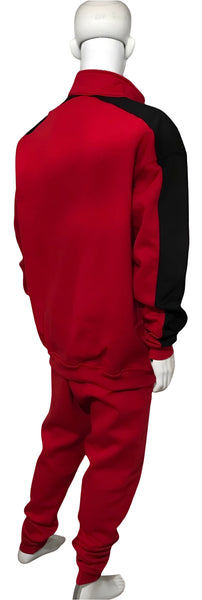 ^23^ (RED-BLACK) ZIP UP TRACKSUITS (CUT & SEW)