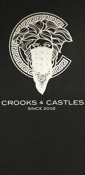 ^CROOKS & CASTLES^ (BLACK) *SILHOUETTE* EMBROIDERED PULLOVER HOODIES FOR MEN