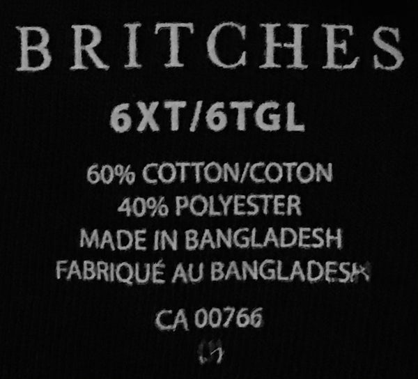 ^BRITCHES^ (BLACK) BIG SIZE TEES FOR MEN (FRONT POCKET) (6XT)