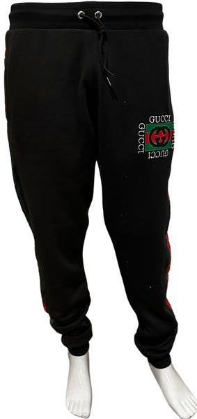 ^GVCC!^ (BLACK-MULTI) LUXURY EMBROIDERED JOGGER SWEATPANTS