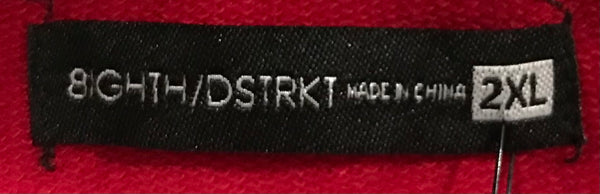 ^8IGHTH DSTRKT^ (RED) ~EMBROIDERED LOGOS~ SHORT SLEEVE T-SHIRTS