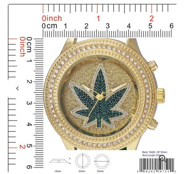 *MC* ~BULLET BAND~ HIP HOP STYLE WATCHES (WEED)
