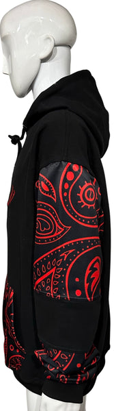 ^23 JORDAN^ (BLACK-RED PAISLEY) PULLOVER HOODIES